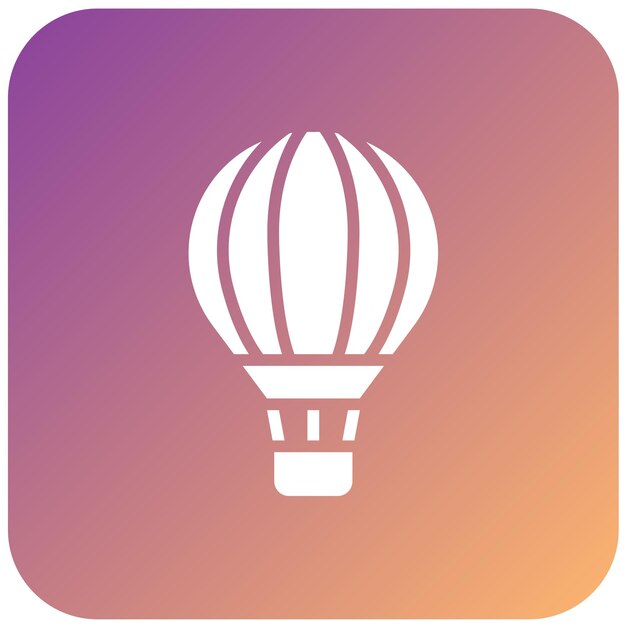 Diseño vectorial de estilo de icono de globo de aire caliente