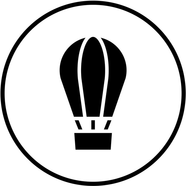 Diseño vectorial de estilo de icono de globo de aire caliente