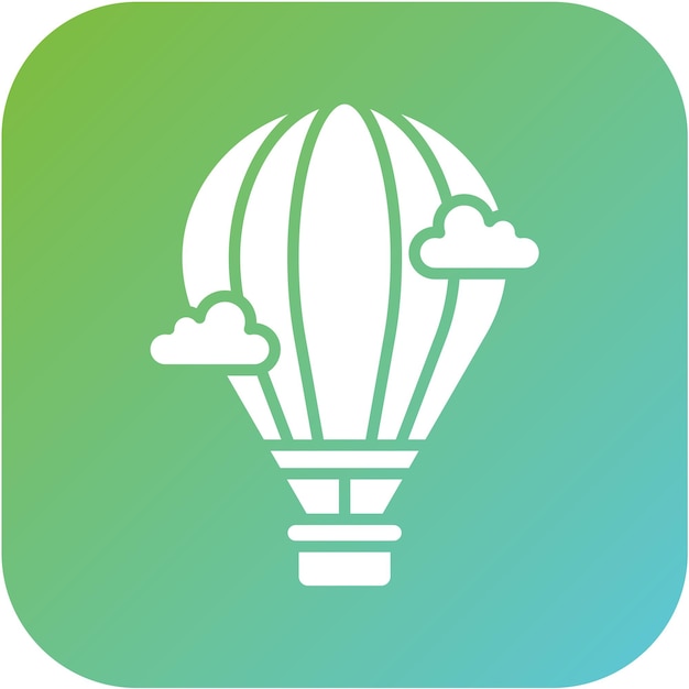Diseño vectorial de estilo de icono de globo de aire caliente