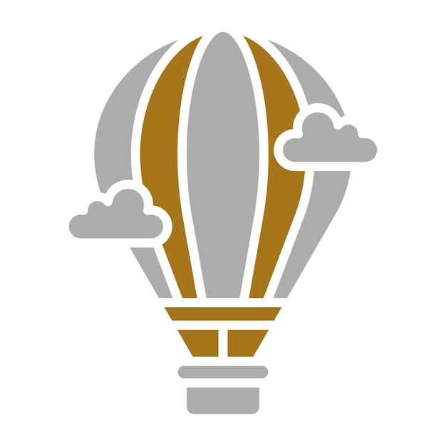 Diseño vectorial de estilo de icono de globo de aire caliente