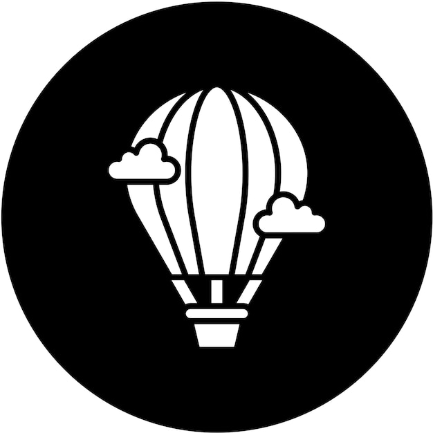 Diseño vectorial de estilo de icono de globo de aire caliente