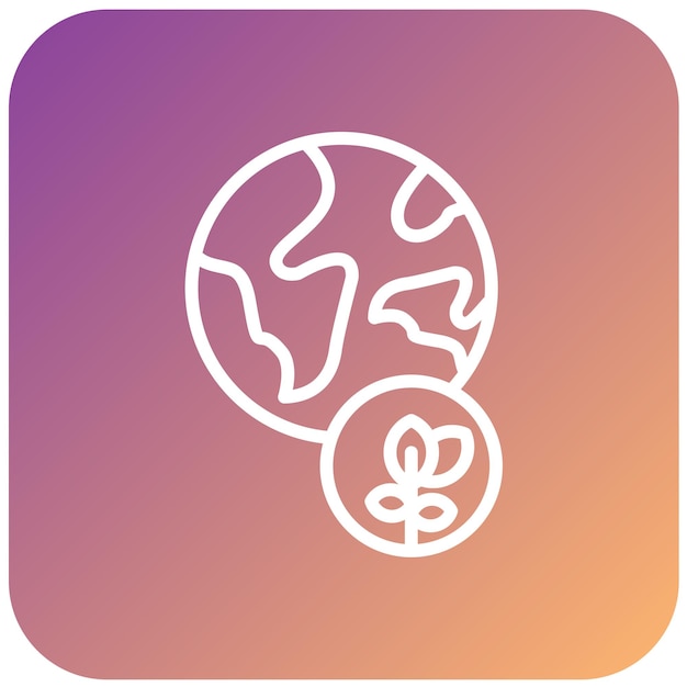 Diseño vectorial Estilo del icono del globo ecológico