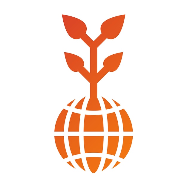 Diseño vectorial Estilo del icono del globo ecológico