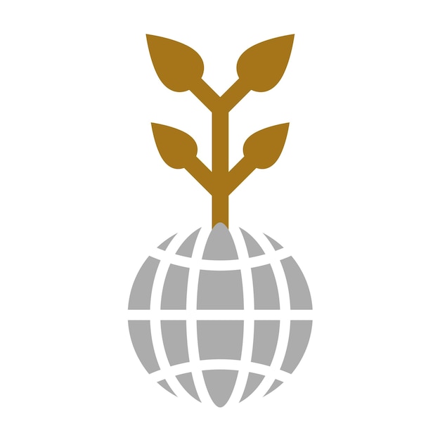 Diseño vectorial Estilo del icono del globo ecológico