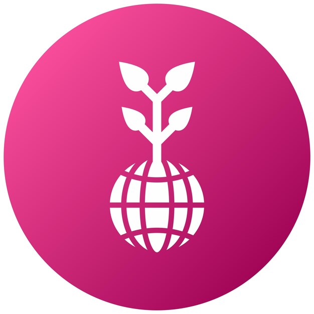 Diseño vectorial Estilo del icono del globo ecológico