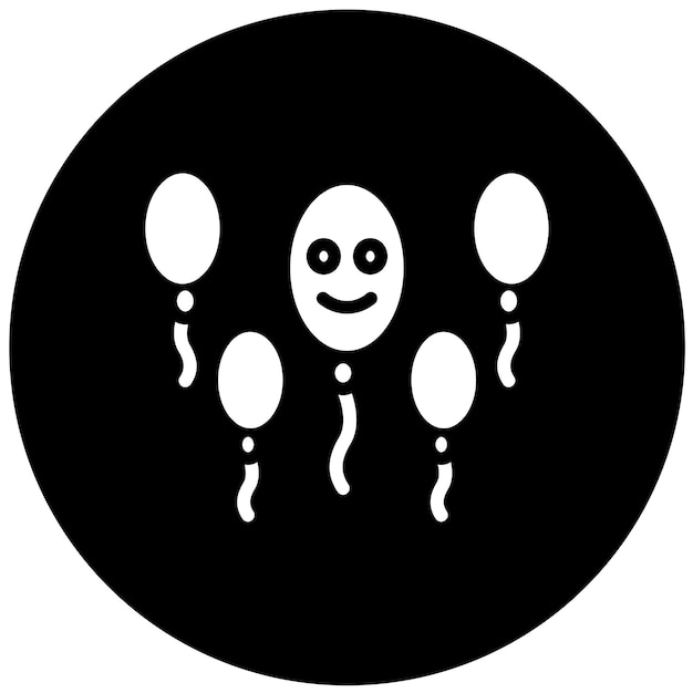 Diseño vectorial estilo de icono de globo de fiesta