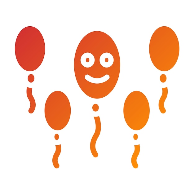 Diseño vectorial estilo de icono de globo de fiesta