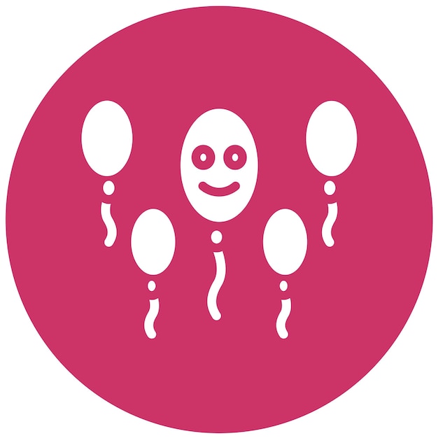 Diseño vectorial estilo de icono de globo de fiesta