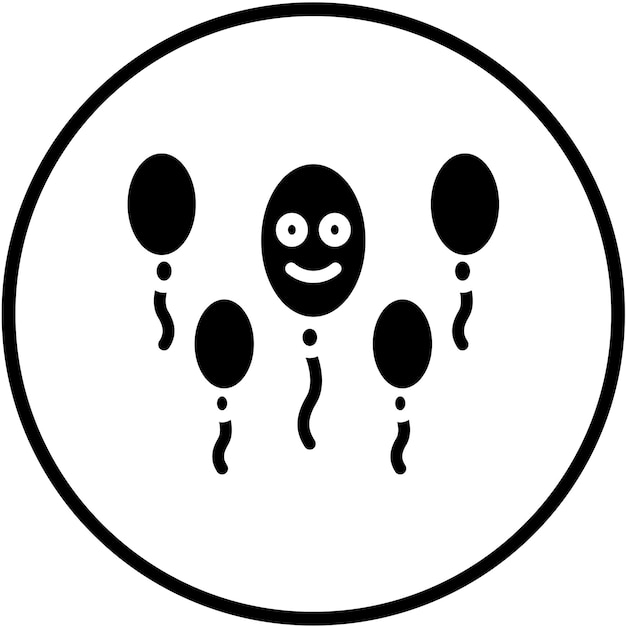 Diseño vectorial estilo de icono de globo de fiesta