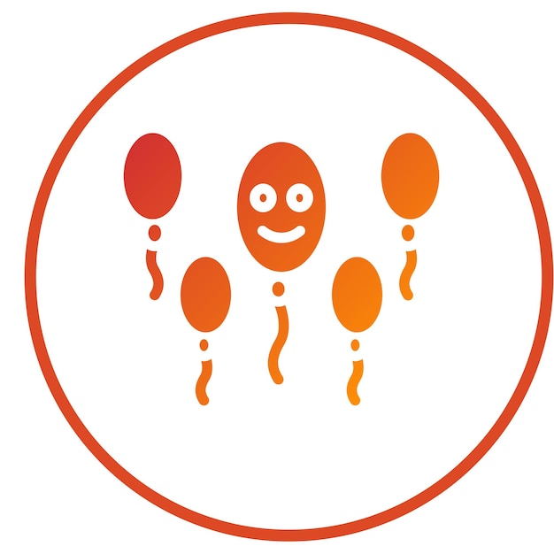 Diseño vectorial estilo de icono de globo de fiesta