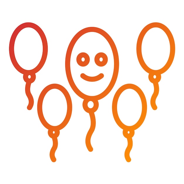 Diseño vectorial estilo de icono de globo de fiesta