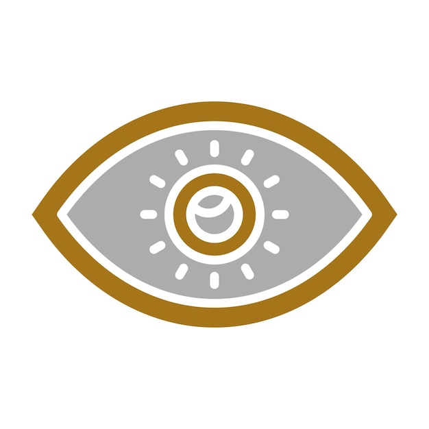Diseño vectorial Estilo del icono del globo ocular