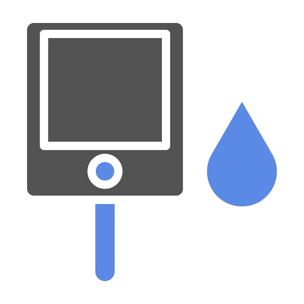 Diseño vectorial del estilo del icono de glucosa sanguínea