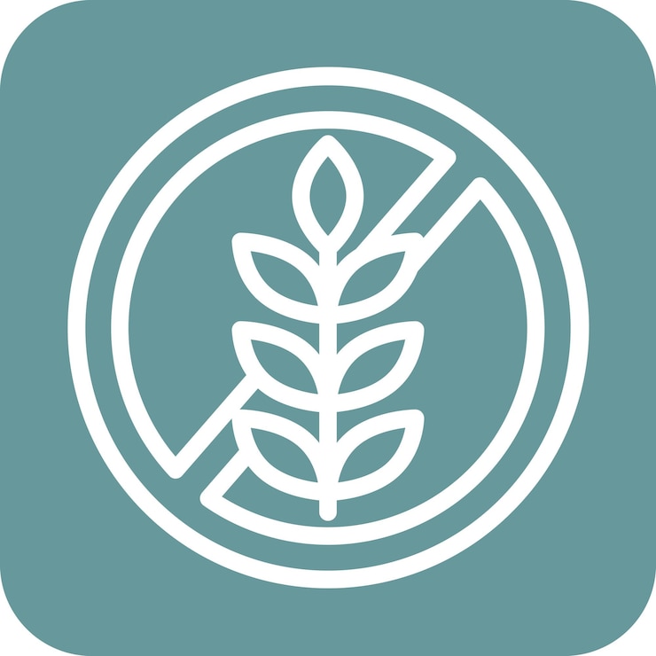 Vector diseño vectorial de estilo de icono sin gluten