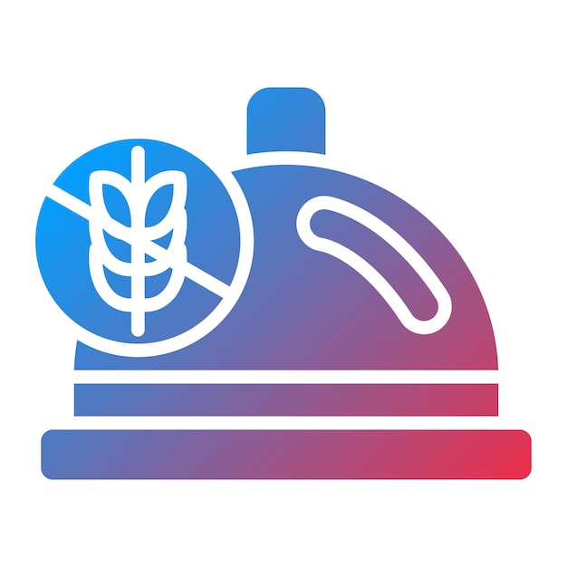 Diseño vectorial de estilo de icono sin gluten