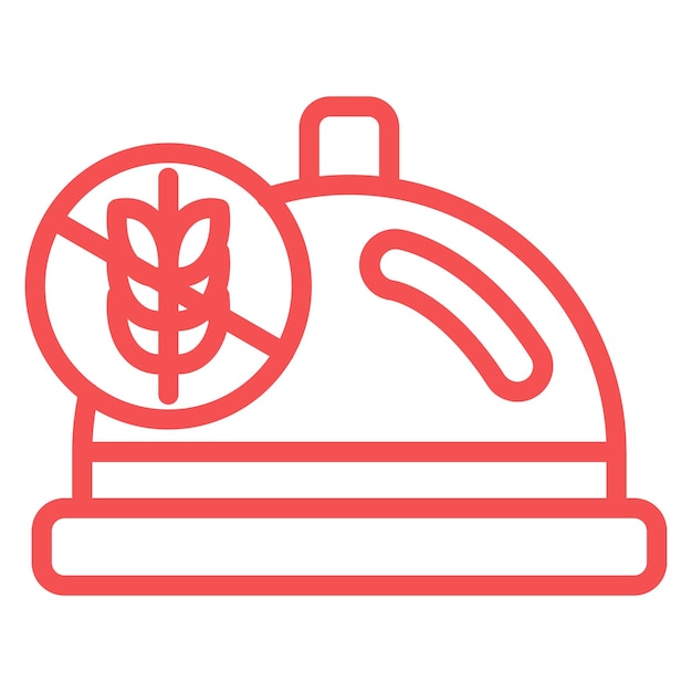 Diseño vectorial de estilo de icono sin gluten