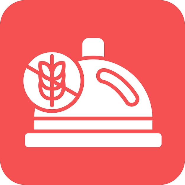 Diseño vectorial de estilo de icono sin gluten