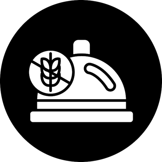 Diseño vectorial de estilo de icono sin gluten