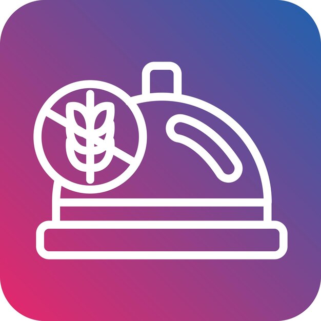 Diseño vectorial de estilo de icono sin gluten