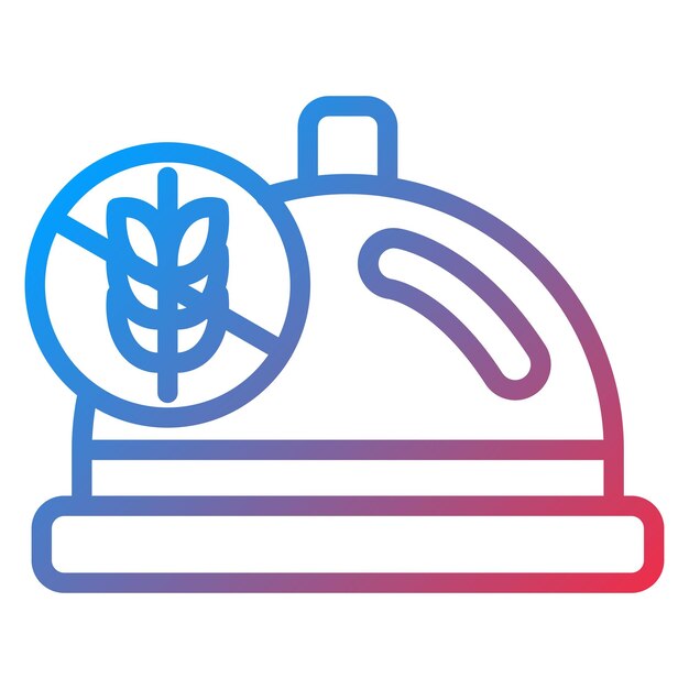 Diseño vectorial de estilo de icono sin gluten
