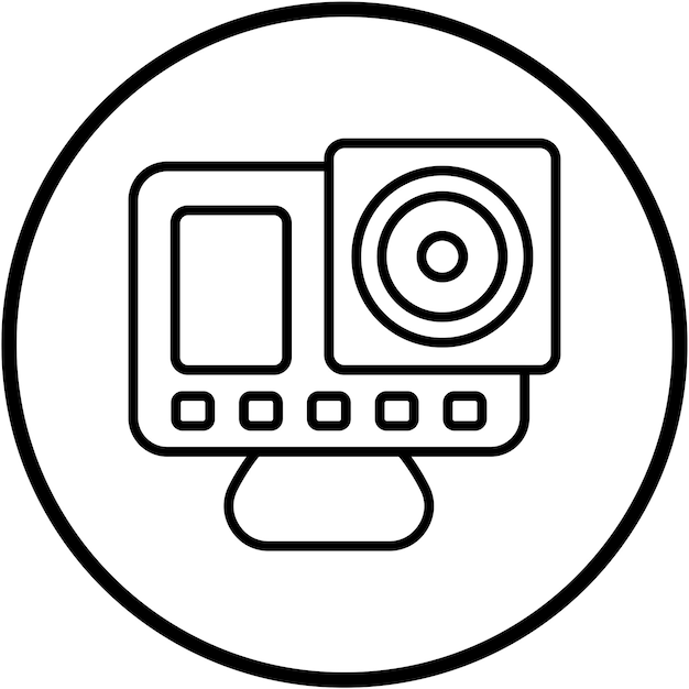 Diseño vectorial estilo de icono Go Pro