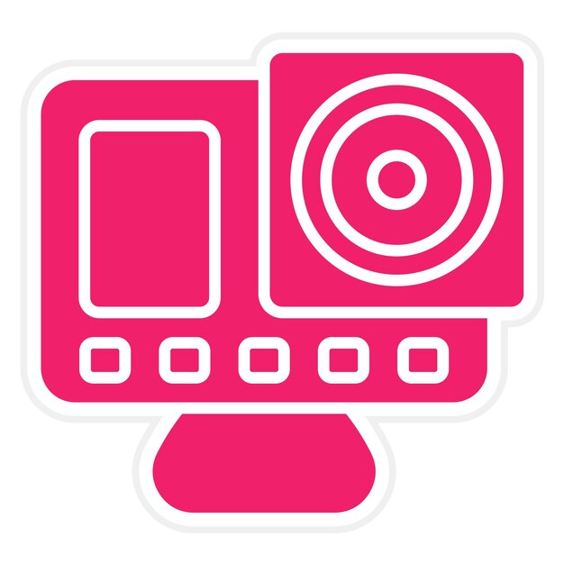 Diseño vectorial estilo de icono Go Pro