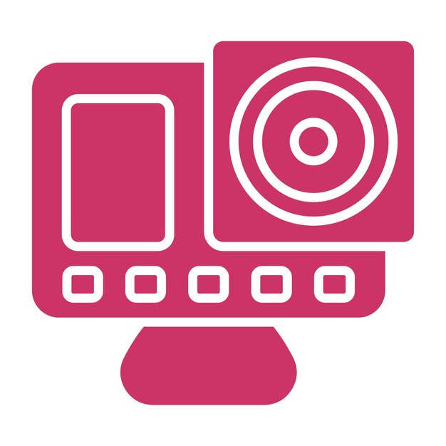Diseño vectorial estilo de icono Go Pro