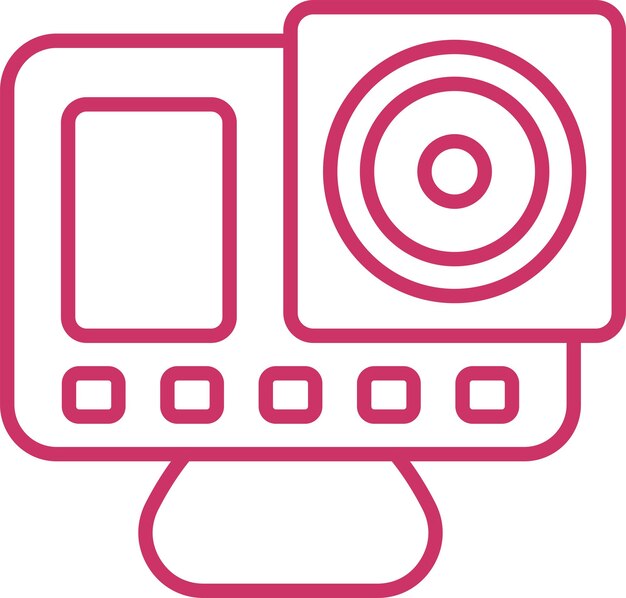 Diseño vectorial estilo de icono Go Pro