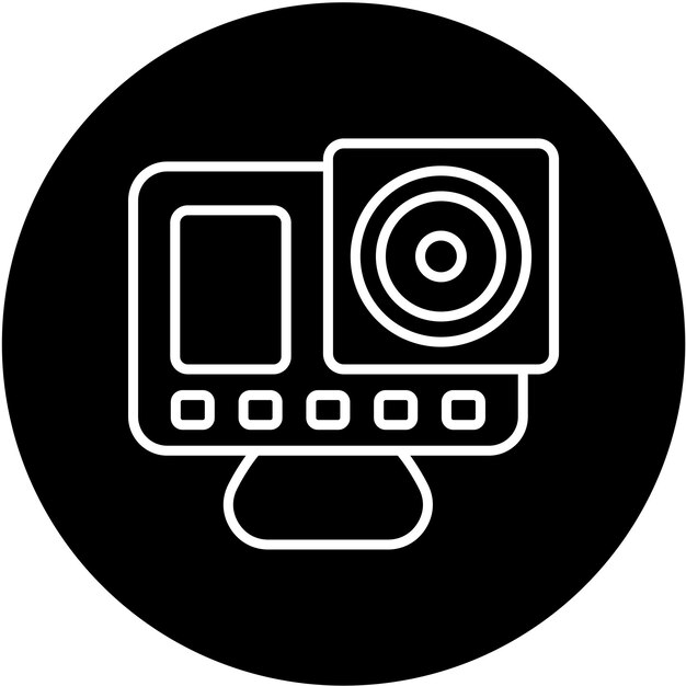Diseño vectorial estilo de icono Go Pro