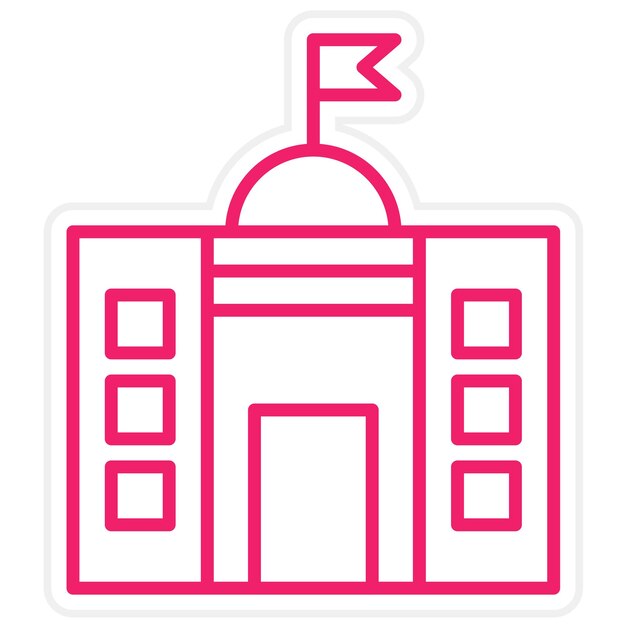 Diseño vectorial Estilo del icono del gobierno