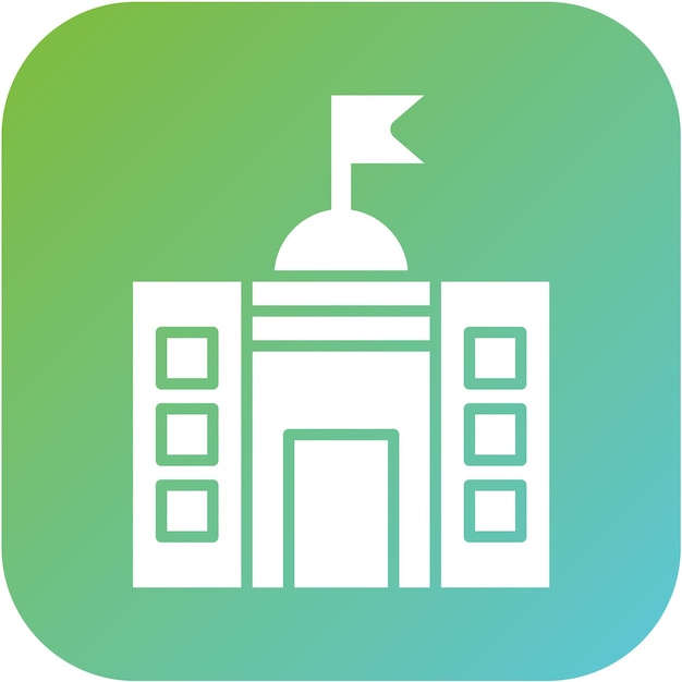Diseño vectorial Estilo del icono del gobierno