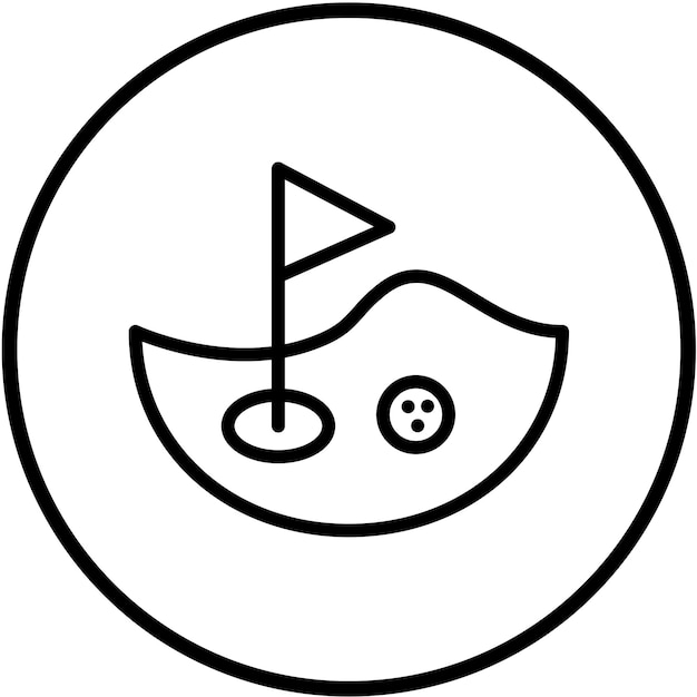 Diseño vectorial de estilo de icono de golf