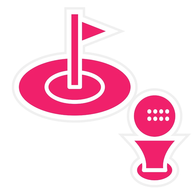 Diseño vectorial de estilo de icono de golf