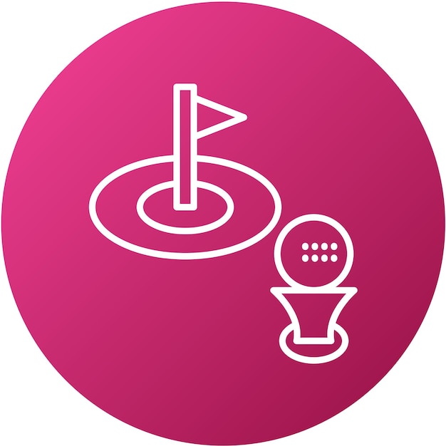 Diseño vectorial de estilo de icono de golf