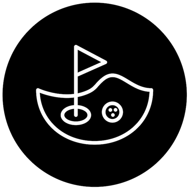Diseño vectorial de estilo de icono de golf