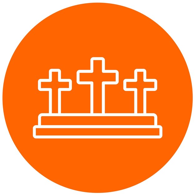 Diseño vectorial Estilo del icono del Gólgota