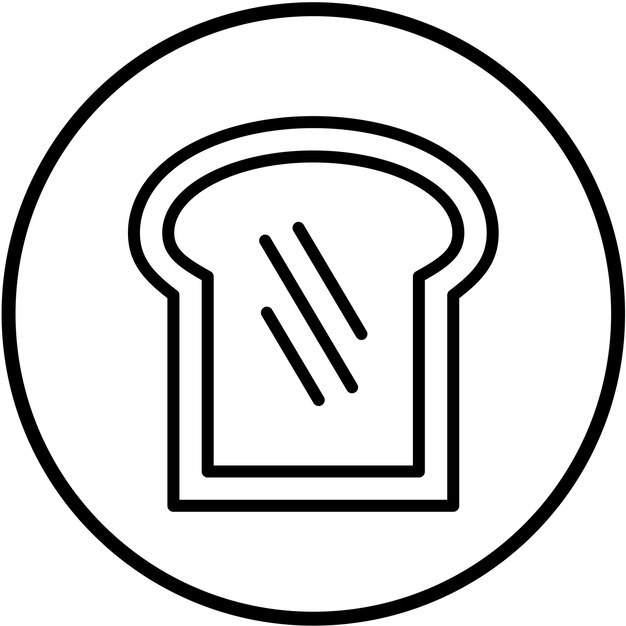Diseño vectorial Estilo del icono de las golosinas tostadas