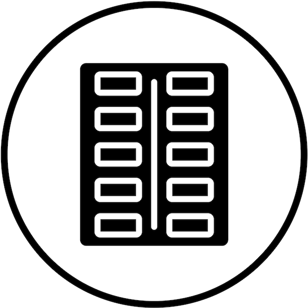 Diseño vectorial del estilo del icono de la goma de nicotina