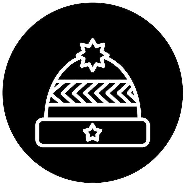 Diseño vectorial Estilo de icono de gorra de punto