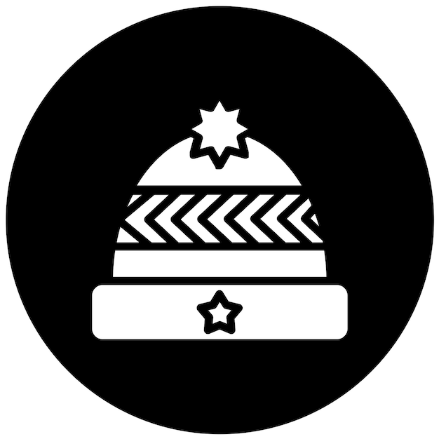 Diseño vectorial Estilo de icono de gorra de punto