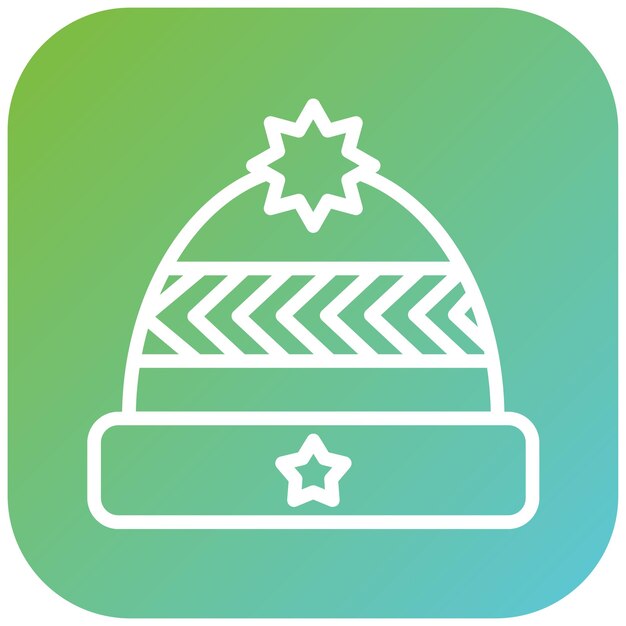 Diseño vectorial Estilo de icono de gorra de punto