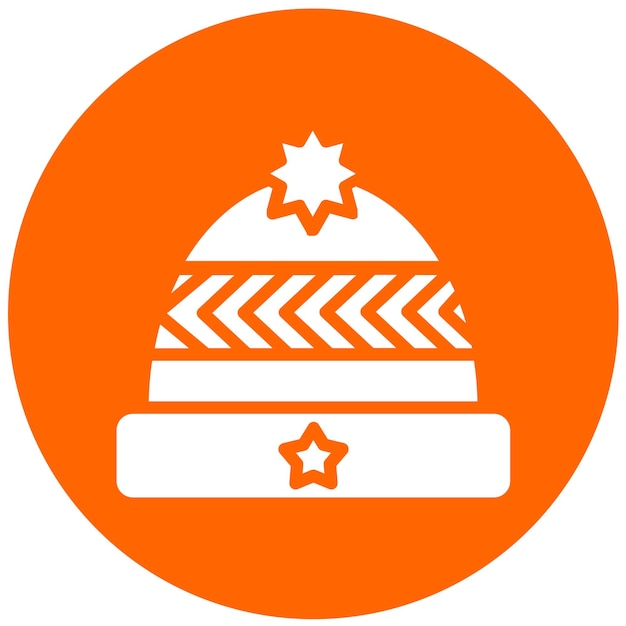 Diseño vectorial Estilo de icono de gorra de punto