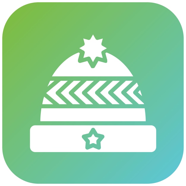 Diseño vectorial Estilo de icono de gorra de punto
