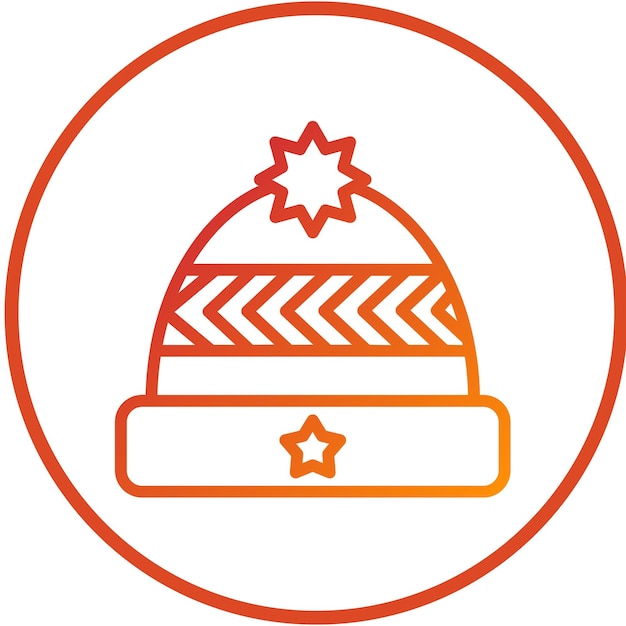 Diseño vectorial Estilo de icono de gorra de punto