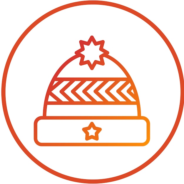 Vector diseño vectorial estilo de icono de gorra de punto