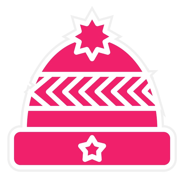 Diseño vectorial Estilo de icono de gorra de punto