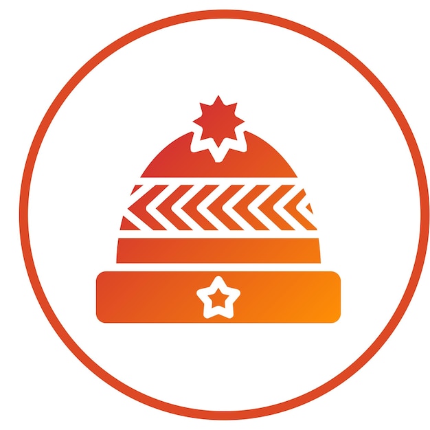 Diseño vectorial Estilo de icono de gorra de punto