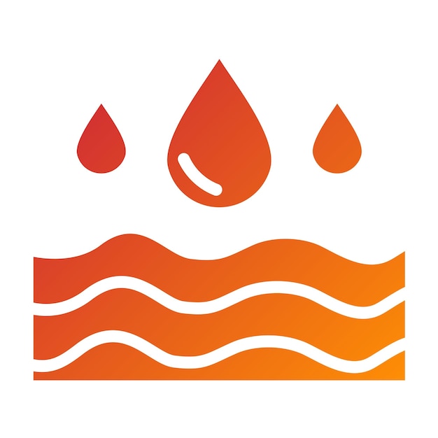 Diseño vectorial de estilo de icono de gota grande