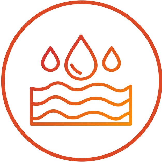 Diseño vectorial de estilo de icono de gota grande