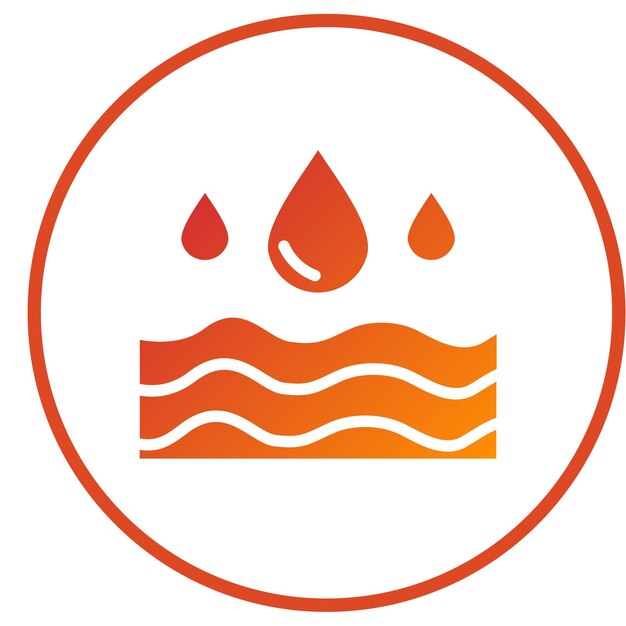 Diseño vectorial de estilo de icono de gota grande